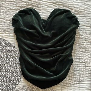 NEW Express Body Contour Velvet Strapless Top
